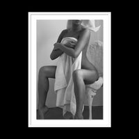 Figure In A Towel - Gallery / White / Floated