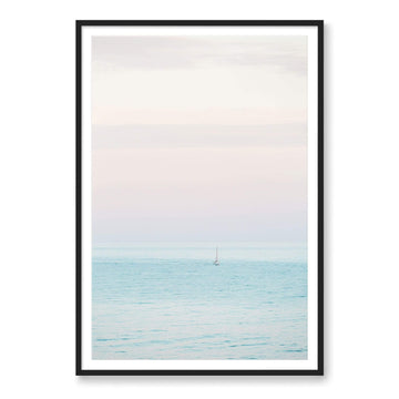 Carly Tabak Print GALLERY / Black / MATTED Sunset Sail - Newport Beach