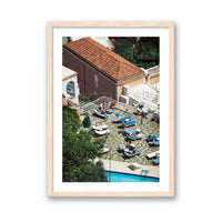Jamie Green Print SMALL / Natural / MATTED Positano Pool Side