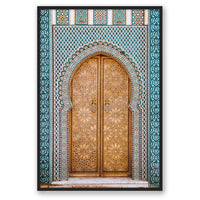 Salty Luxe Print STATEMENT / Black / FULL BLEED Moroccan Door 2