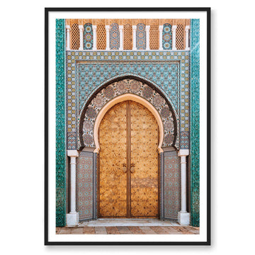Salty Luxe Print STATEMENT / Black / MATTED Moroccan Door 1