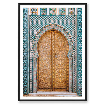 Salty Luxe Print STATEMENT / Black / MATTED Moroccan Door 2