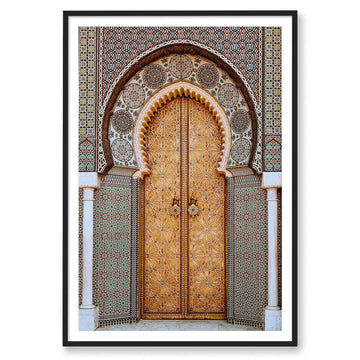 Salty Luxe Print STATEMENT / Black / MATTED Moroccan Door 3