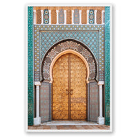 Salty Luxe Print STATEMENT / White / FULL BLEED Moroccan Door 1