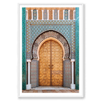 Salty Luxe Print STATEMENT / White / MATTED Moroccan Door 1