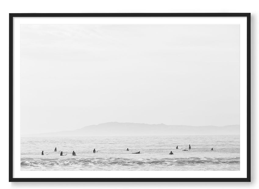 Carly Tabak Print STATEMENT / White / FULL BLEED Surfs Up Santa Barbara